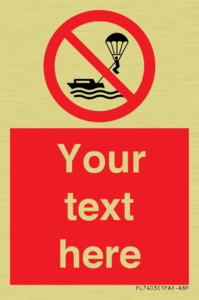 Custom No parasailing